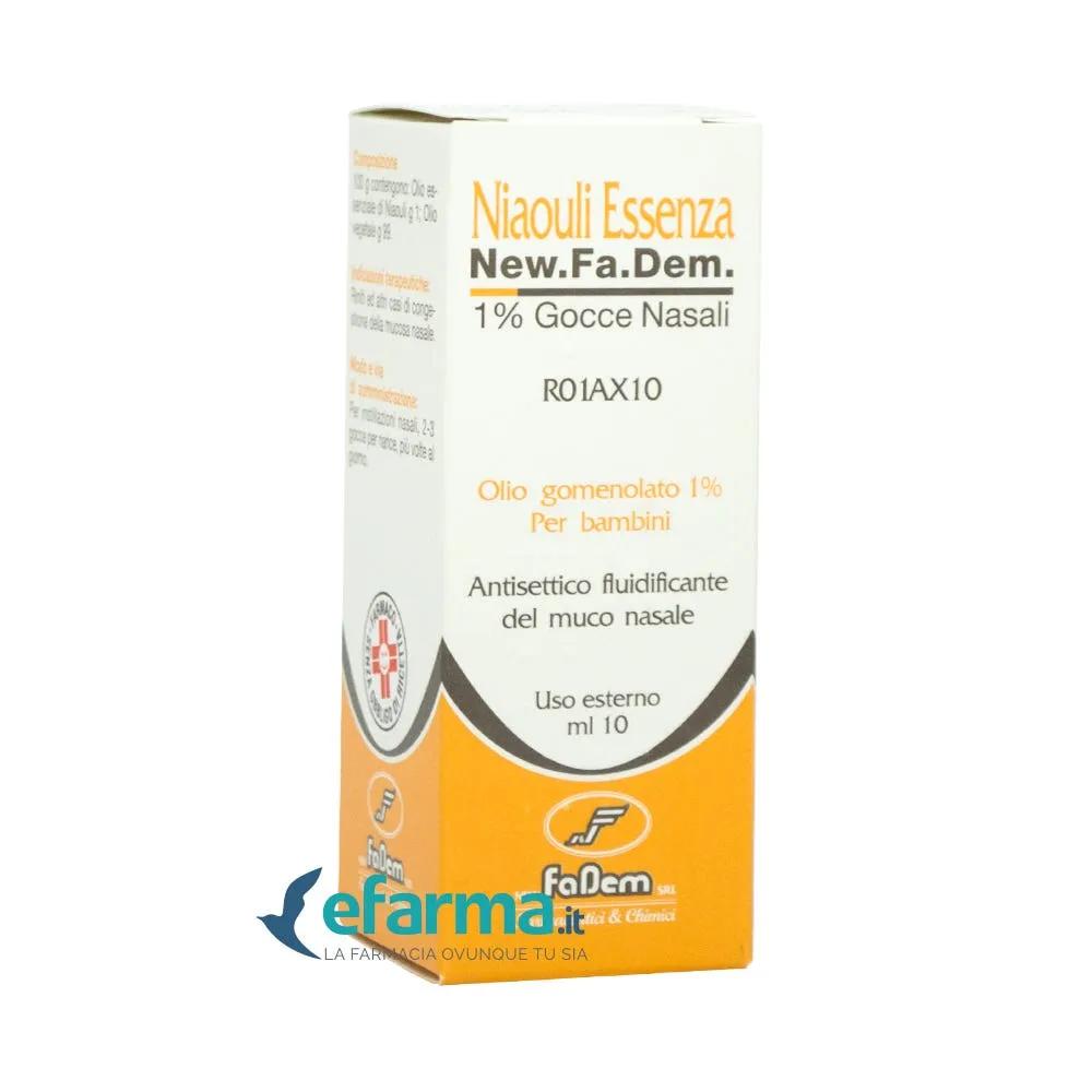 New Fa Dem Gomenolato Niaouli Essenza 1% Gocce Nasali 10 Ml