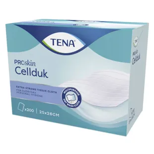 TENA Cellduk Salviettine in Cellulosa Monouso 25x26cm 200 pezzi