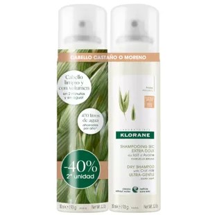Klorane Avoine Shampooing Sec Cheveux Foncés 2x150 ml