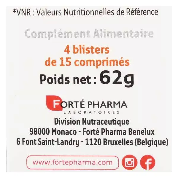 Forté Pharma Multivit' 4G Défenses 60 comprimés