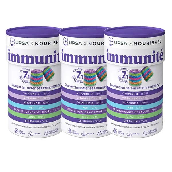 Uspa Nourished Gummies 7 en 1 Immunité Lot de 3