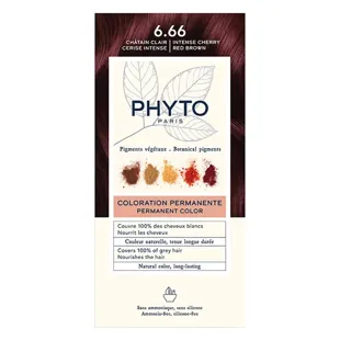 Phyto Coloration 6.66 Castano Chiaro Ciliegia Intenso - Kit Colorazione Permanente