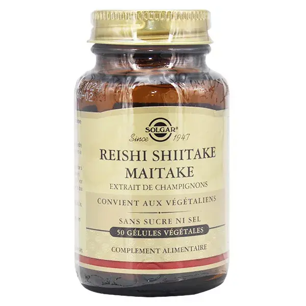 Solgar Reishi Shiitake Maitake - 50 gélules végétales