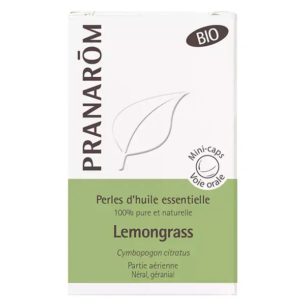 Pranarom Perles d'Huile Essentielle Lemongrass Bio 60 unités