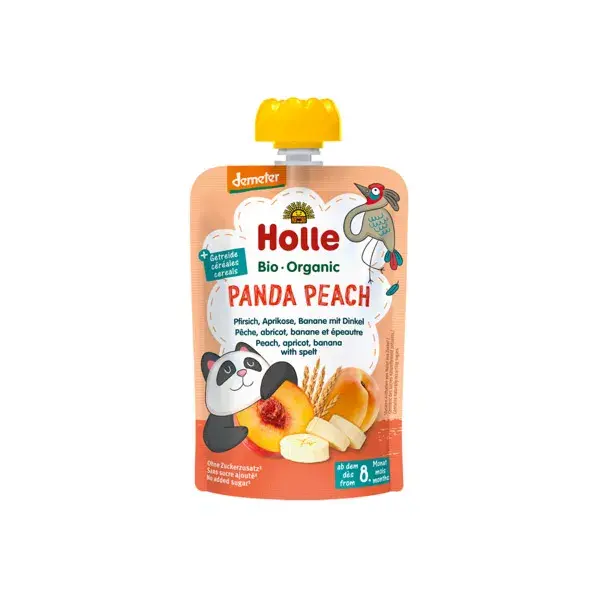 Holle Gourde Pouchy Pêche Abricot Banane Epeautre +8m 100g