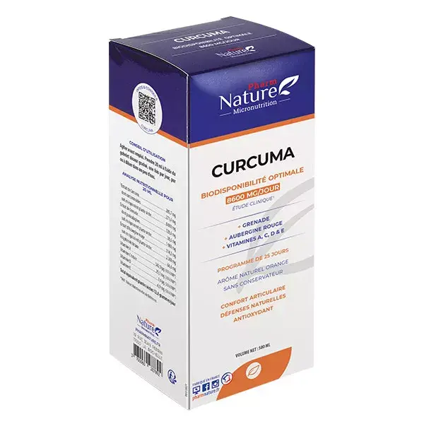 Pharm Nature Micronutrition Curcuma Biodisponibilité Optimale 500ml
