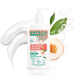 Energie Fruit Cheveux Fins et Délicats Masque Douceur Pêche Blanche & Eau de Riz Bio 300ml