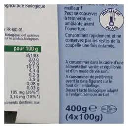 Hipp Bio Délices de Lait Semoule au Lait Entier +6m 4 x 100g