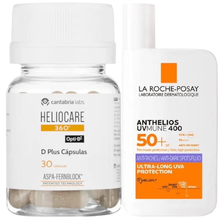 Heliocare 360 D Plus 30 capsules + La Roche Posay Anti-vlekken SPF50+ 50 ml