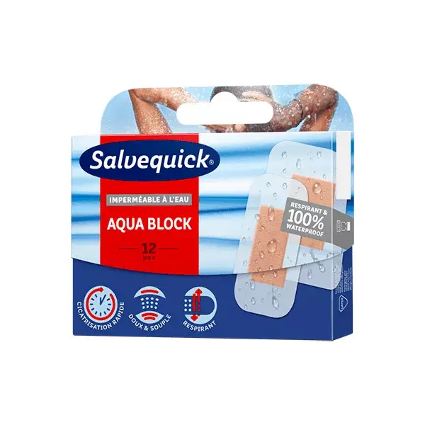 Salvequick Aqua Block Waterproof 12 unités