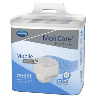 MoliCare Mobile Fraldas Absorventes para Incontinência 6 Gotas Tamanho XL 14 unidades