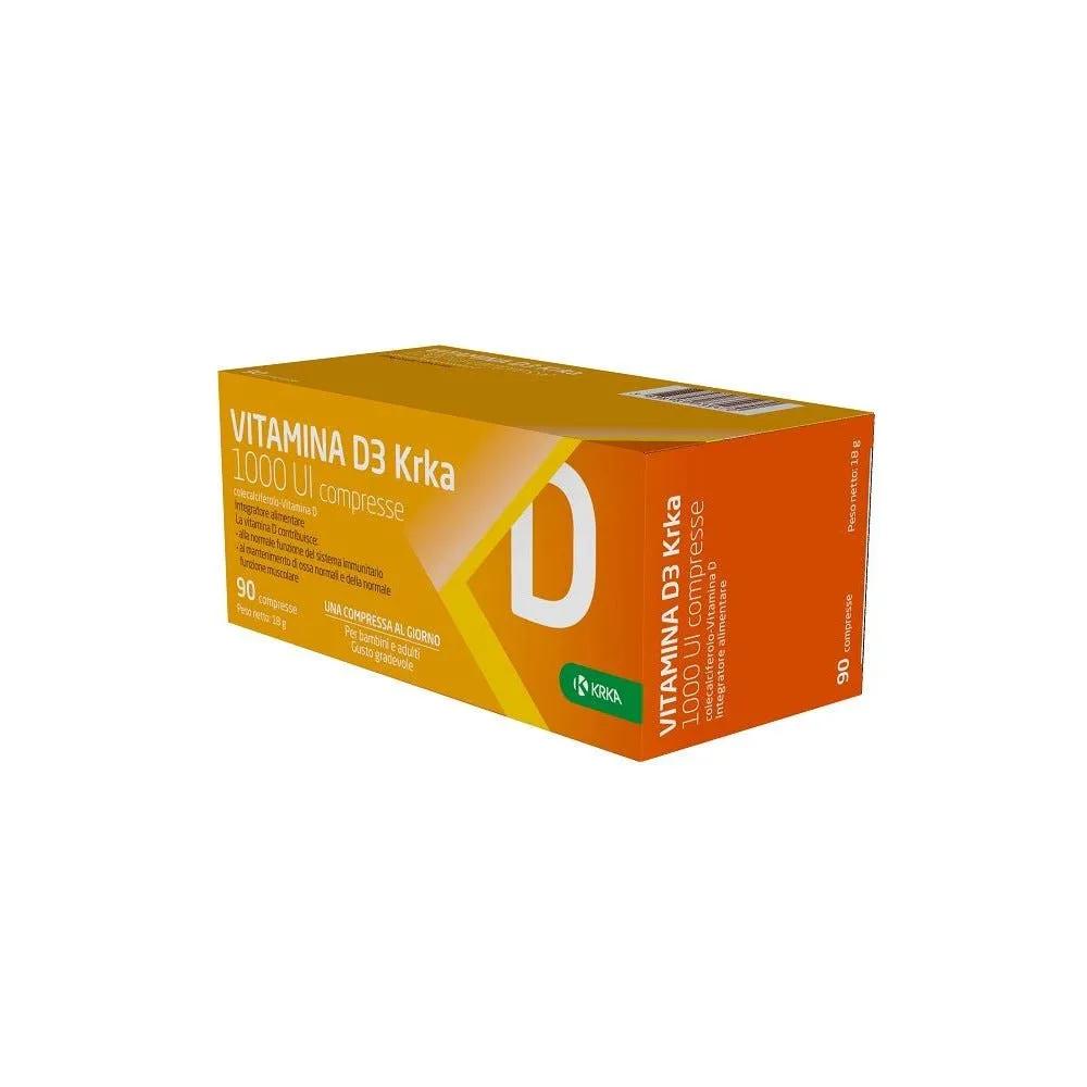 Vitamina D3 Krka Integratore Di Vitamina D3 1000 Ui 90 Compresse