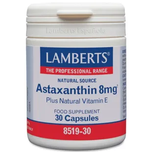 Lamberts Astaxanthin 8 mg with Vitamin E 30 Capsules