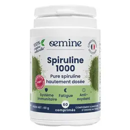 Oemine Spiruline 1000 Système Immunitaire Fatigue et Anti-Oxydant 60 comprimés