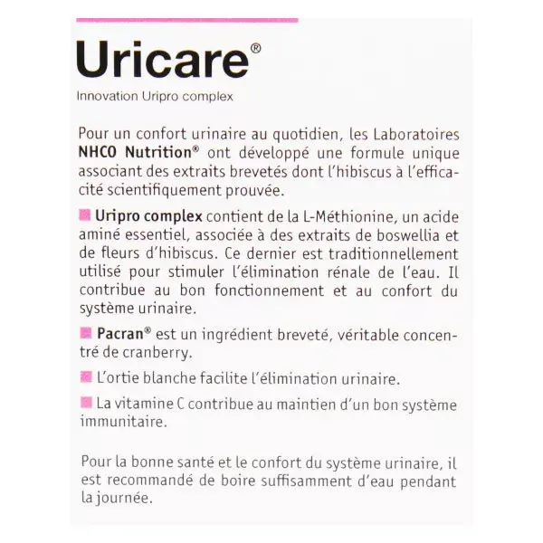 NHCO Uricare Confort du Système Urinaire 84 gélules