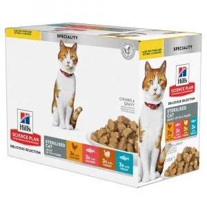 Hill's Science Plan Multipack Sterilised Cat Cibo Umido Per Gatti Sterilizzati 12 Bustine