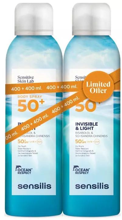Sensilis Invisible & Light Body Spray SPF50+ 2x200 ml