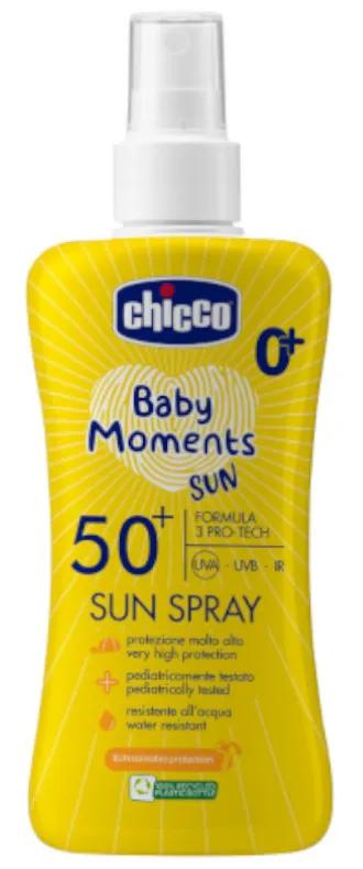 Chicco Baby Moments Zonnespray Zonnemelk SPF50+ +0m 150 ml