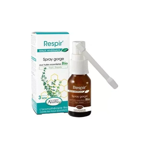 Invierno de dolor de cabeza mesada Aroma Respir Spray garganta 15ml
