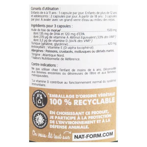 NAT y forma natural aceite de hígado de bacalao 200 cápsulas
