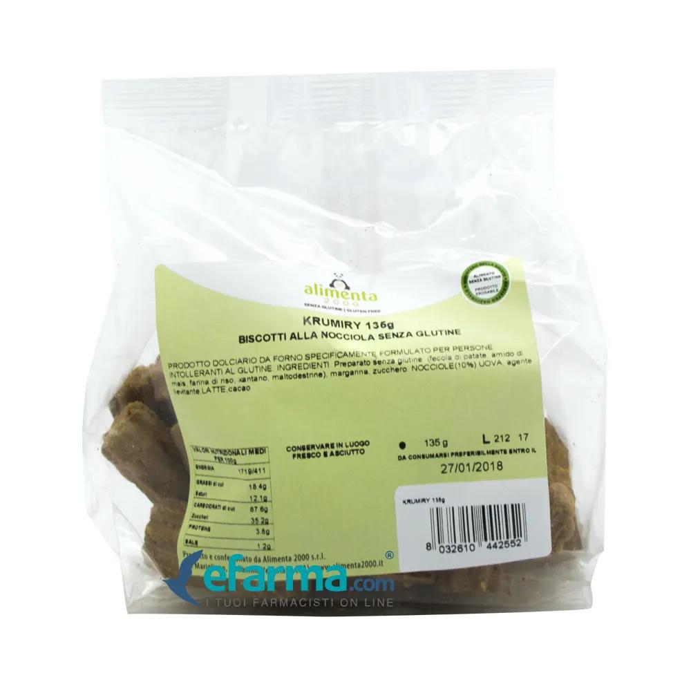 Alimenta 2000 Krumiri Biscotti alla Nocciola Senza Glutine 135 g