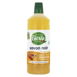 Biovie Entretien Multi-Usages Savon Noir Liquide à l'Huile de Lin 1L