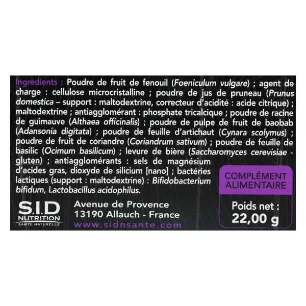 SID Nutrition PreventLife Flore & Transit 30 comprimés