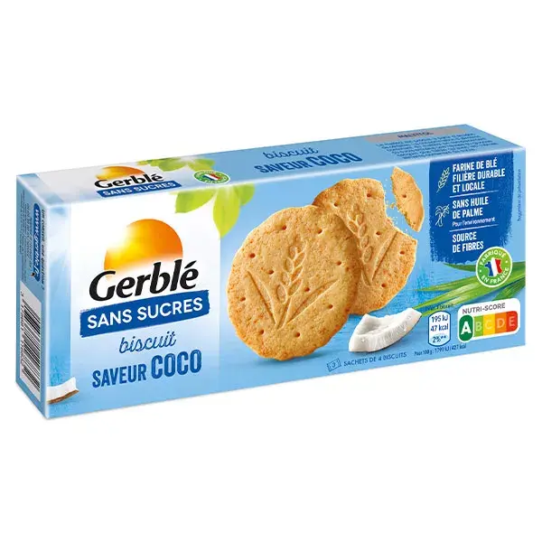Gerblé Sans Sucres Biscuit Coco 132g