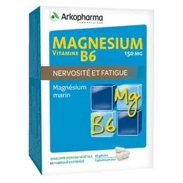 Arkopharma Magnésium Vitamine B6 Nervosité et Fatigue 60 gélules