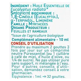 Puressentiel Huile Essentielle Eucalyptus Radié Bio 10ml