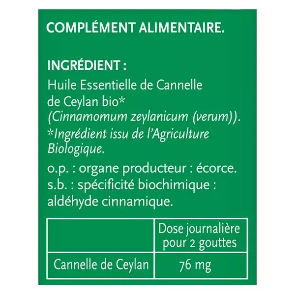 Phytosun Arôms Huile Essentielle Cannelle de Ceylan Bio 5ml