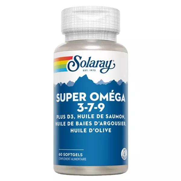 Solaray Super Omega 3-7-9 + Vitamina D 60 comprimidos 
