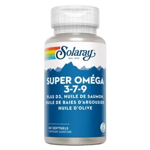 Solaray Super Oméga 3-7-9 + Vitamina D 60 capsule