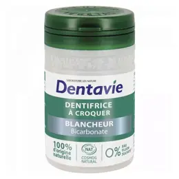 Dentavie Dentifrice à Croquer Blancheur Bicarbonate 60 comprimés