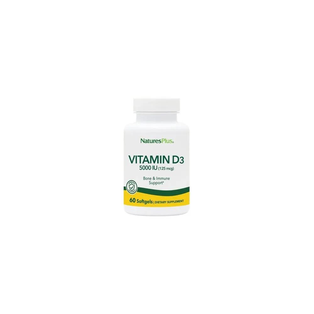 Nature's Plus Vitamina D3 5000 UI Integratore 60 Capsule