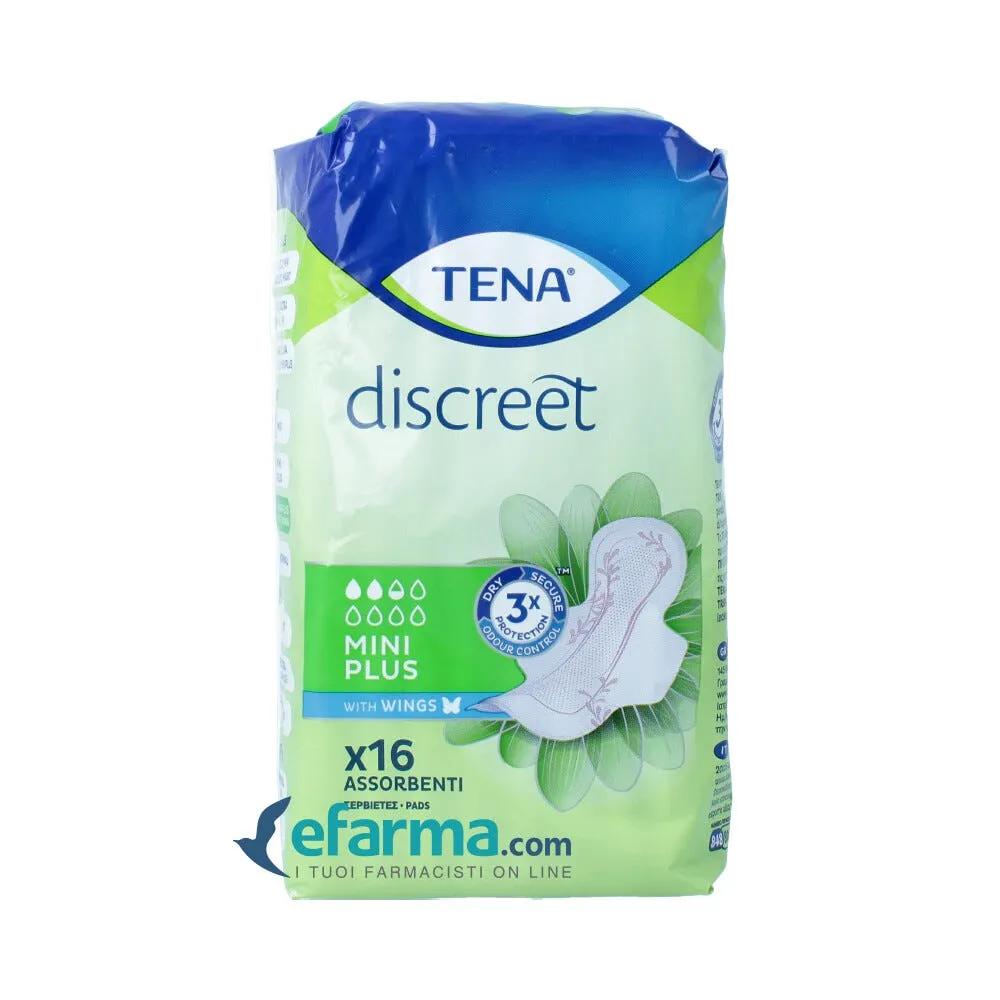 Tena Lady Discreet Mini Plus  Assorbenti Con Ali 16 Pezzi