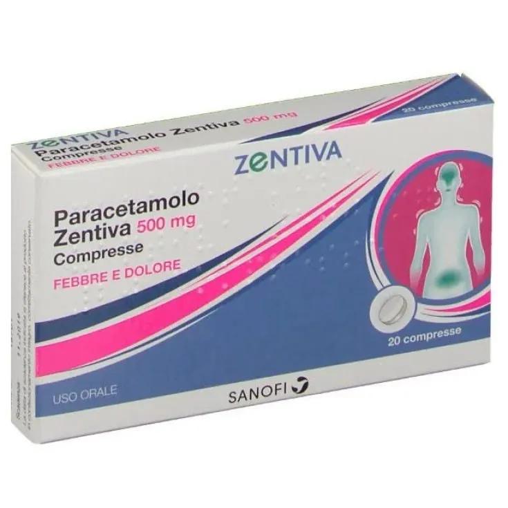 Paracetamolo Zentiva 500 mg Febbre e Dolori 20 Compresse