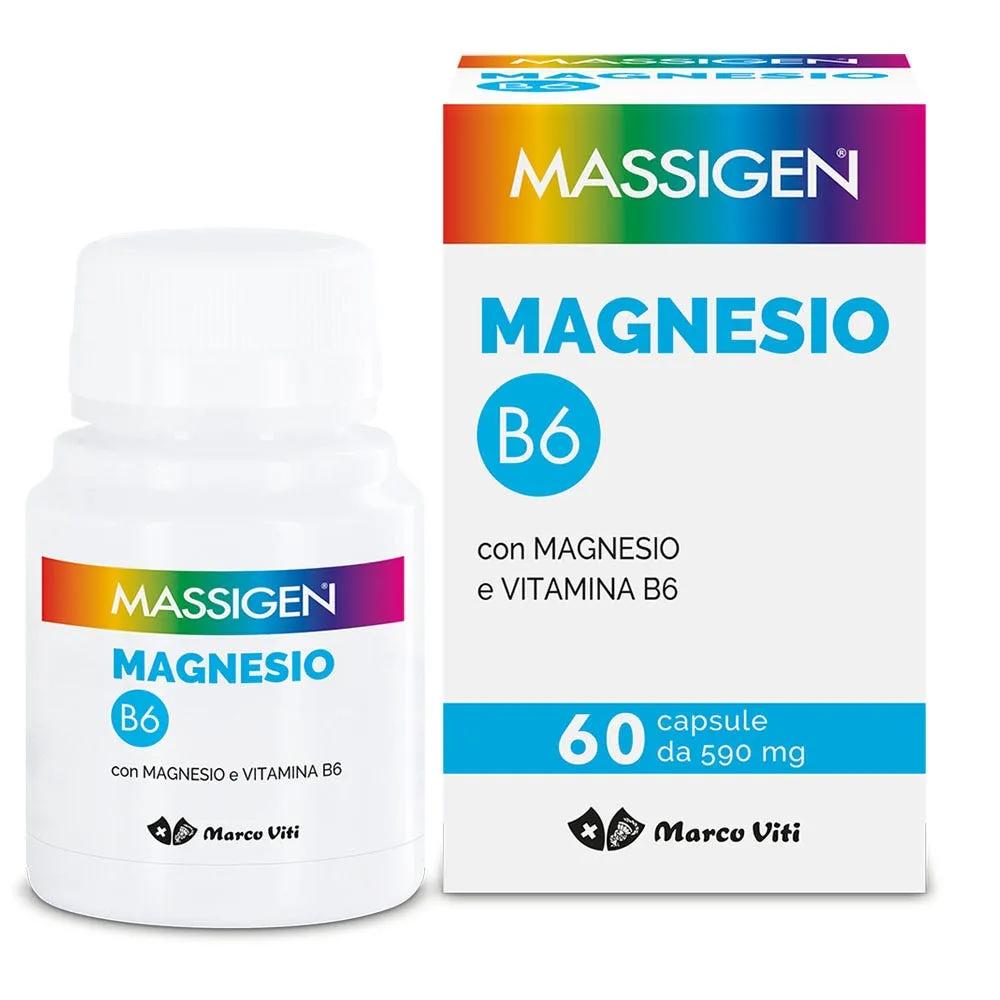 Massigen Magnesio B6 Integratore 60 Capsule