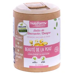 Nat & Form Écoresponsable Huiles de Bourrache Onagre Bio 120 capsules