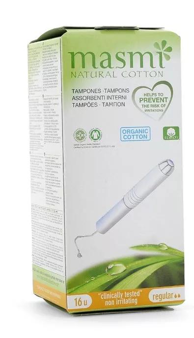 Masmi Tampons met biologisch afbreekbare applicator Normaal karton 16 stuks