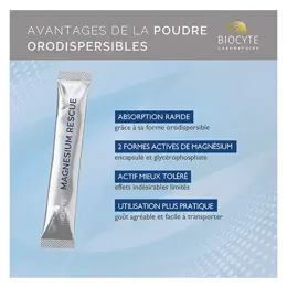 Biocyte Magnésium Rescue 20 sticks orodispersibles