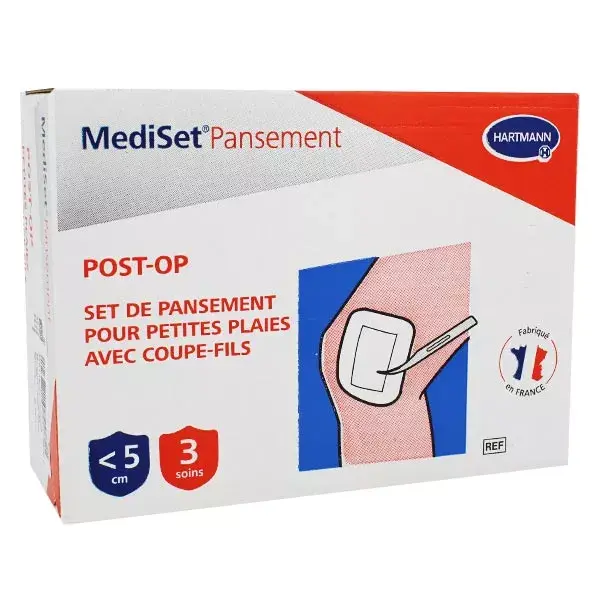 MediSet apósitos POST-OP - Caja de 3 - Heridas Pequeñas (< 5 cm)