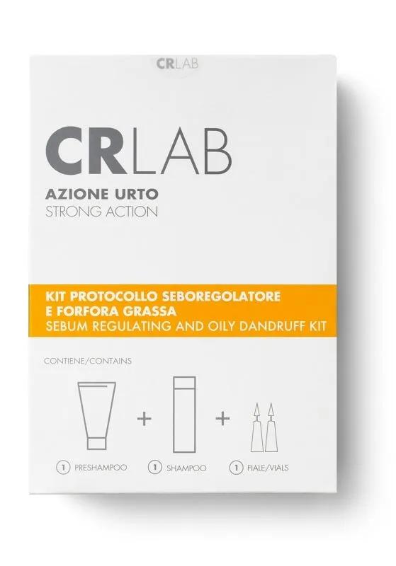 CRLAB Kit Seboregolatore e Forfora Grassa-Trattamento Urto per 1 Mese