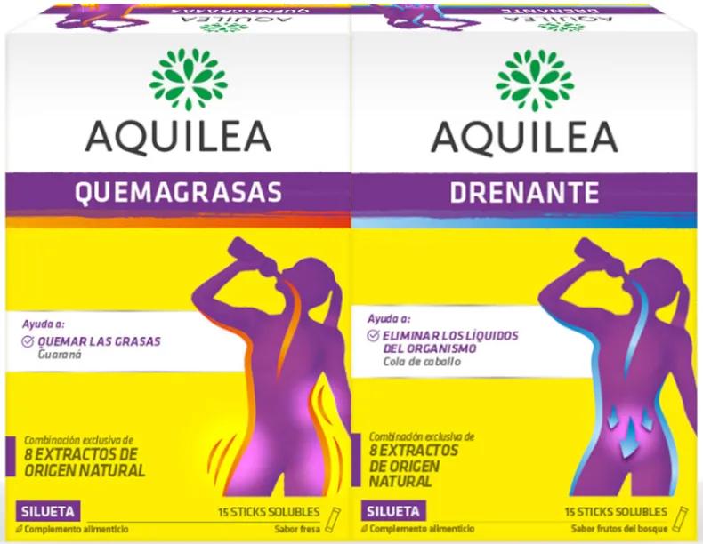 Fat Burning Aquilea 15 Sticks + Draining Aquilea 15 Sticks (2nd Unit 50% Discount)