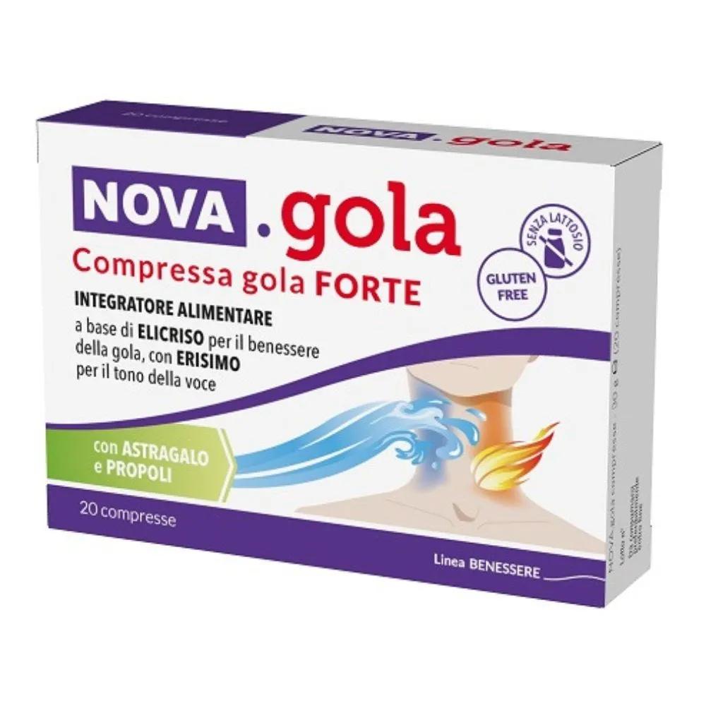 Nova Gola Compresse Gola Forte per Tosse e Mal di Gola 20 Compresse