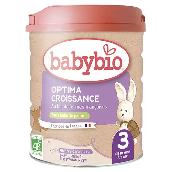 Babybio Lait Infantile Optima Croissance 3ème Âge Bio 800g