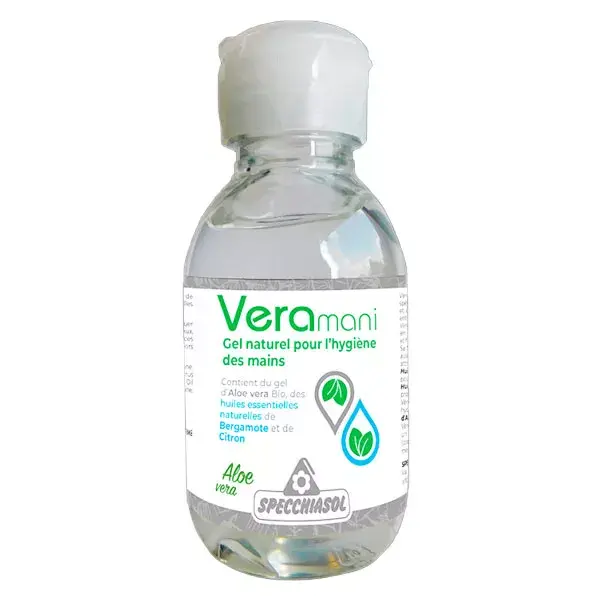 Specchiasol Vera Mani Gel Naturel pour l'Hygiène des Mains Aloe Vera 100ml