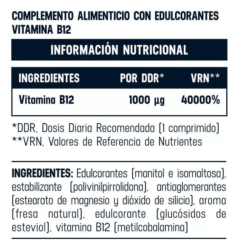 Balasense Vitamina B12 Sublingual Sabor Fresa 180 Comprimidos 1000 mg