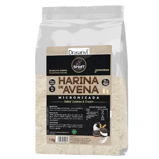 Drasanvi Sport Farinha de Aveia Viva Sabor Cookies e Creme 1 Kg