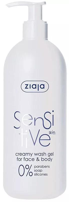 Imagen de Ziaja Gel Limpiador Rostro y Cuerpo Pieles Sensibles Sensitive 400 ml